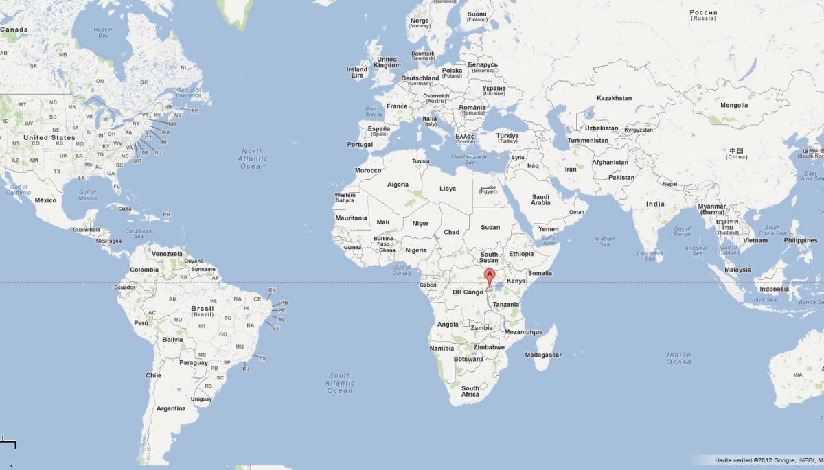 peta dari Rwanda di dunia