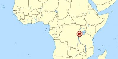 Peta dari Rwanda afrika