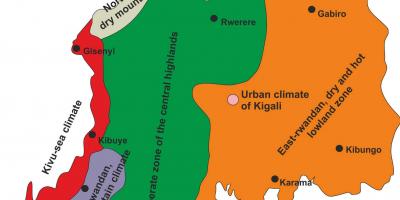 Peta dari Rwanda iklim