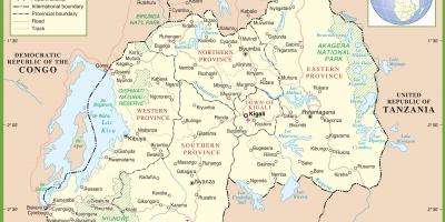 Peta dari Rwanda politik